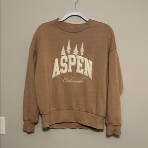Francescas Aspen Colorado Brown Sweatshirt